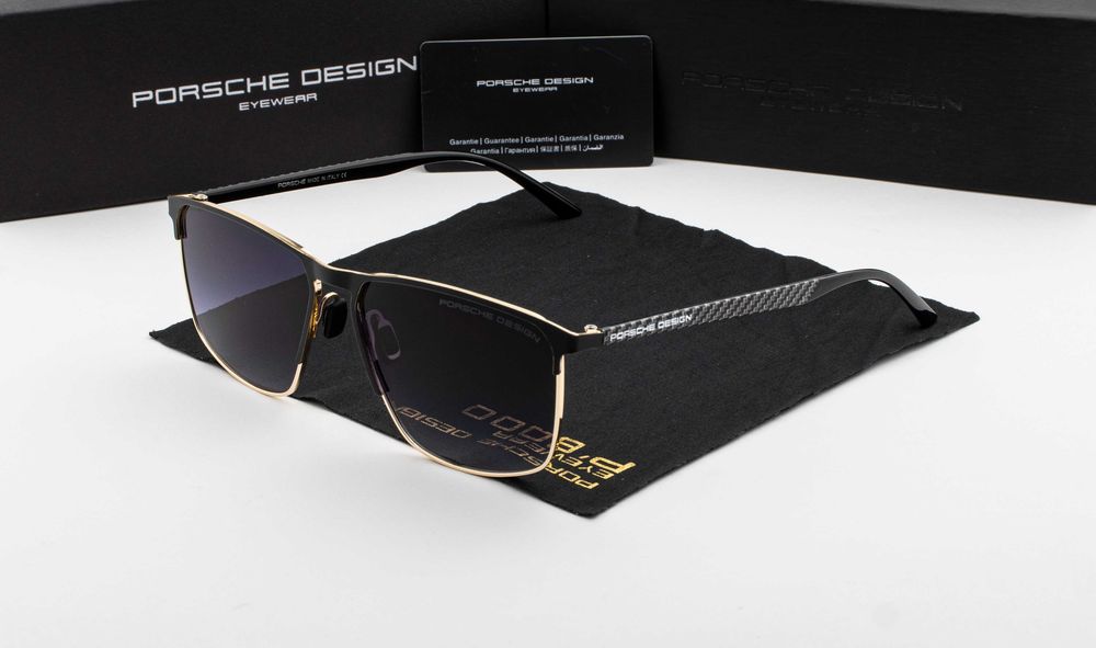 Чоловічі сонцезахисні окуляри porsche design new 2026 | поляризація UV400 | wayfarer | футляр в комплекті | металева оправа