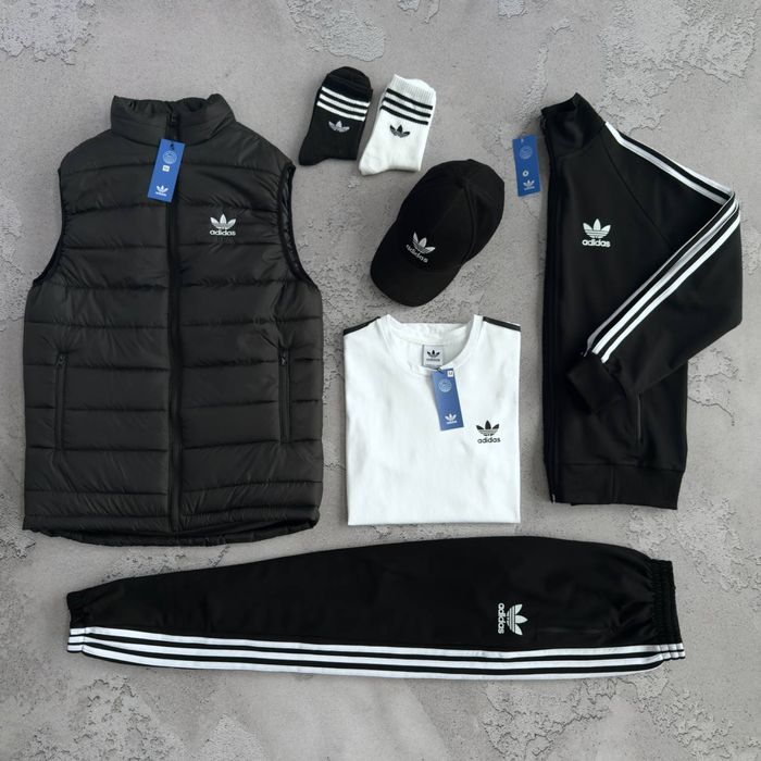 Чоловічий спортивний костюм адідас Adidas набір [5в1] [xs-3xl]