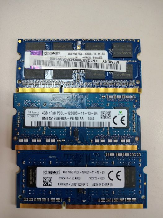 Оперативна пам'ять для пк та ноутбуків DDR3 та  DDR4
