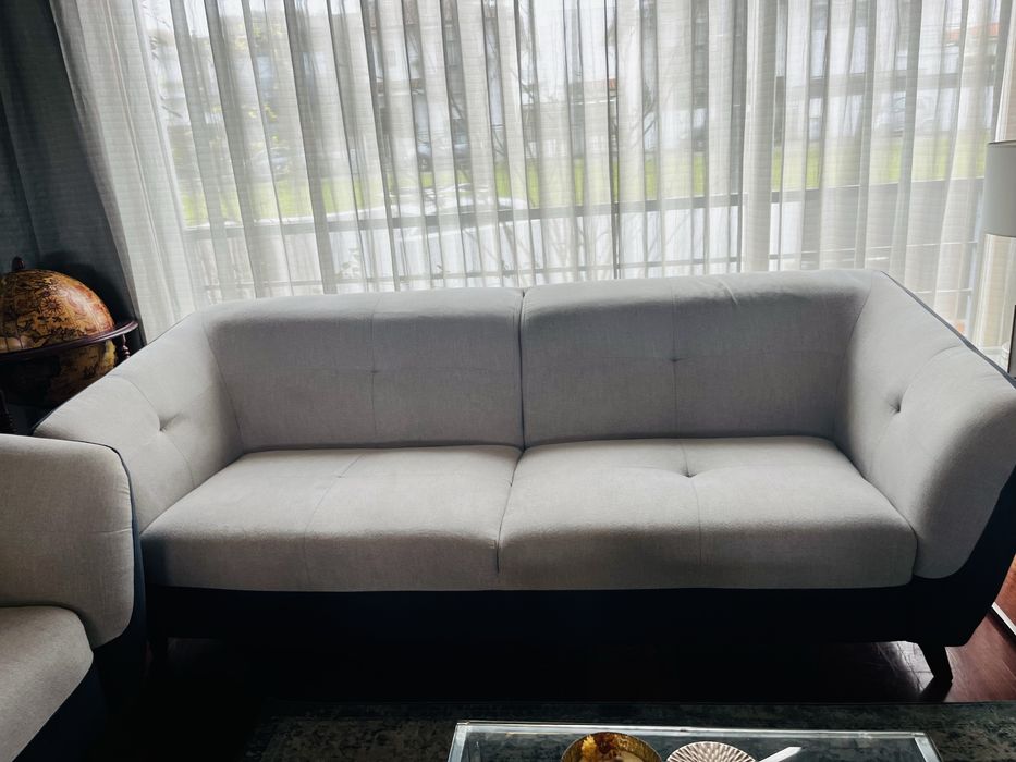 2 Sofás Sala azul e cinza