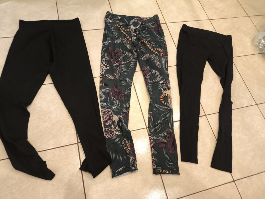 Zestaw ubrań bawełniane spodnie getry legginsy h&M esmara 36 38 M
