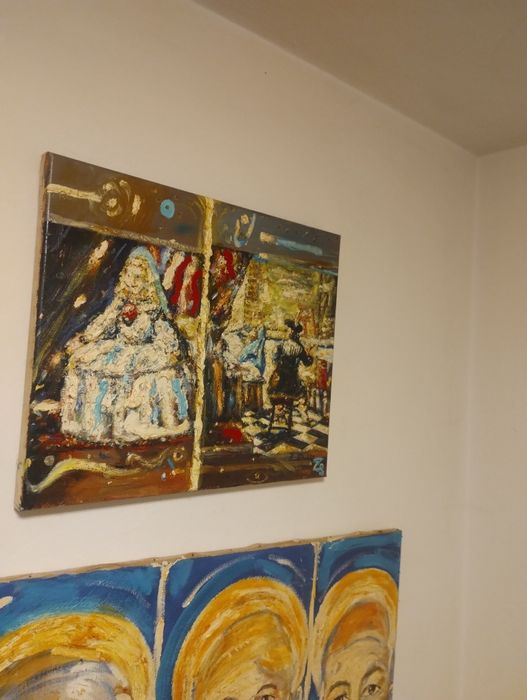 Zbigniew STASZKO - "Dawni malarze" | Olej na płótnie 2016r. | Duża fak