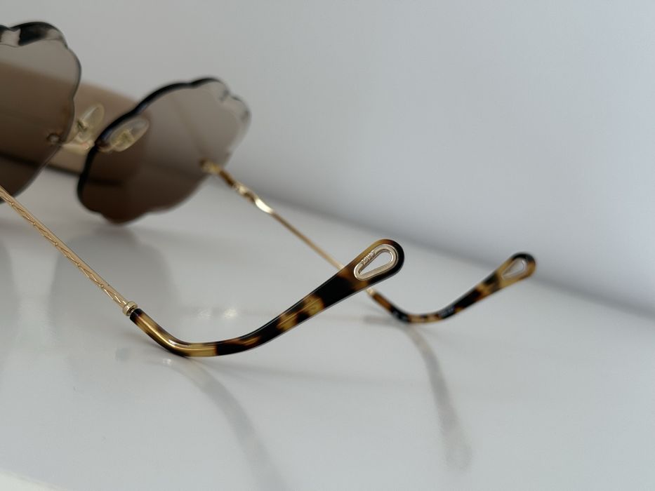 CHLOÉ piękne okulary przeciwsłoneczne, szkla kwiatki