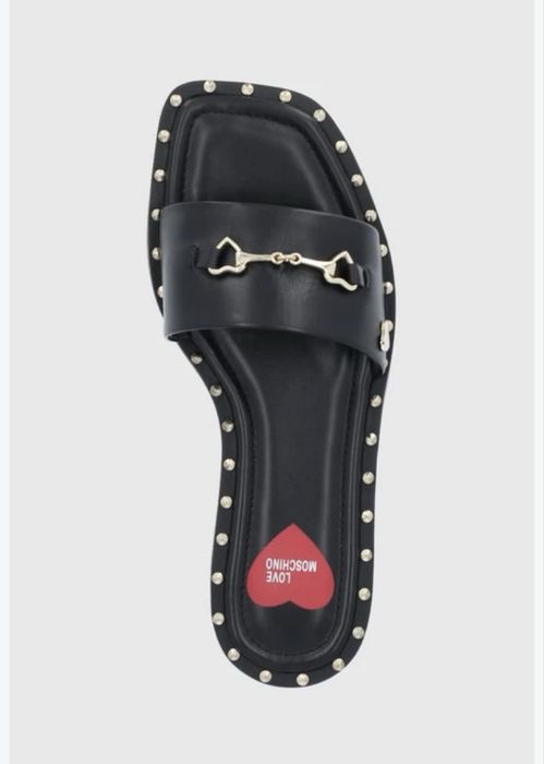 Кожаные шлёпанцы Love Moschino 38р.