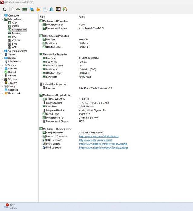 Pack  i5 12400f+ 32 GB DDR4 3200MHz + H610M-E D4