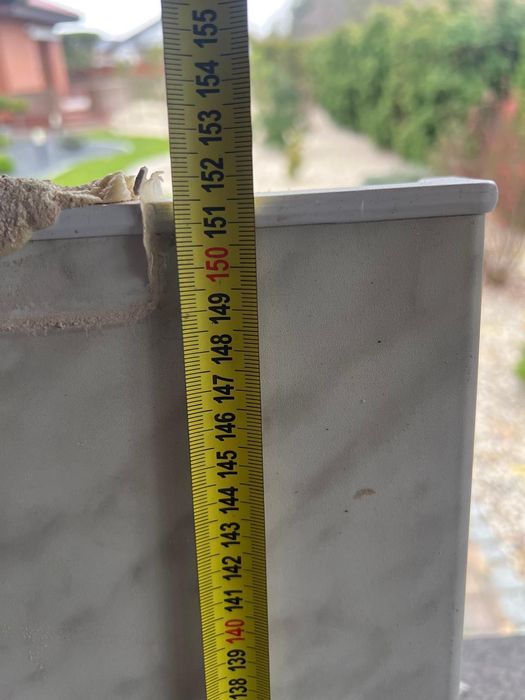 Parapet okienny zdemontowany