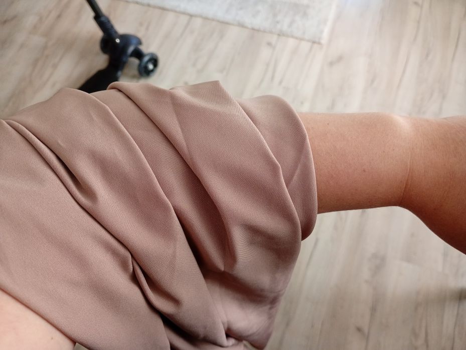 Nowe spodnie damskie szerokie 4xl brudny róż