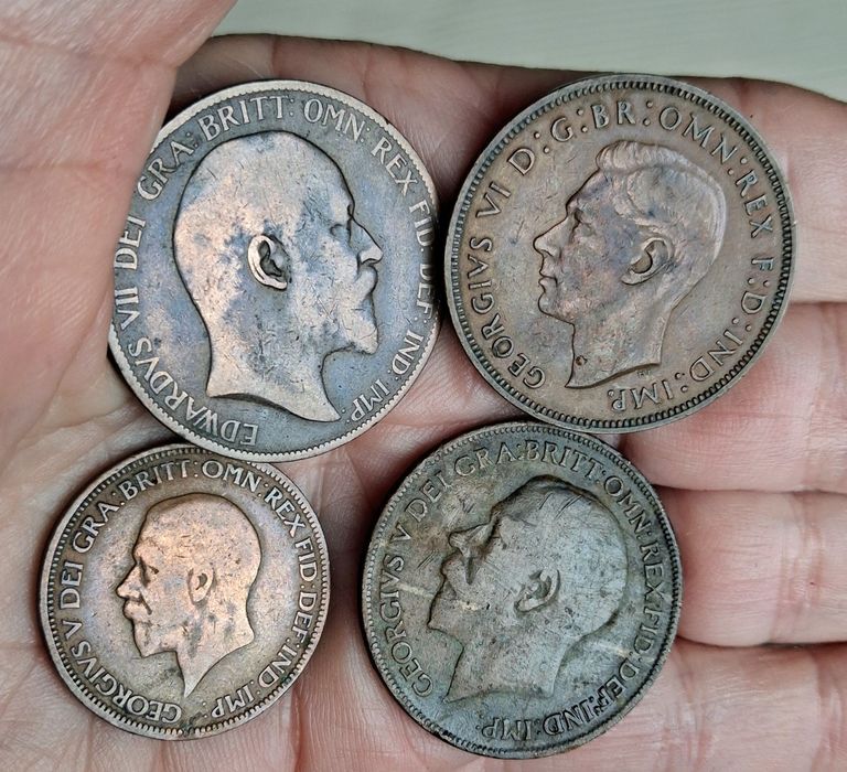 Moedas Grã Britt  - 1 Penny: 1899/1902/1907/ 1921/ 1922/ 1936/ 1938/61