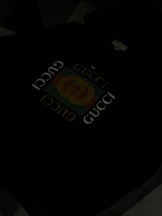 Gucci Hoodie Distressed Logo