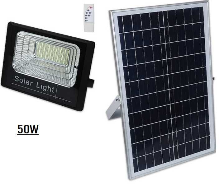 Projetor led 50w com Painel Solar