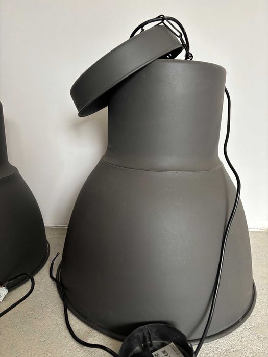 2 lampy loftowe sufitowe ciemno-szare