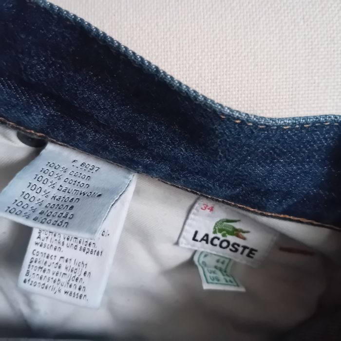 Spodnie Lacoste UK34 dzins bawelna
