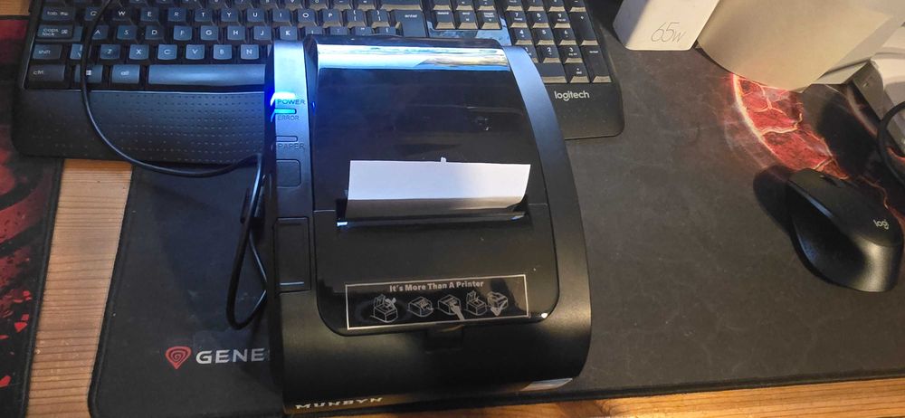 MUNBYN termiczna drukarka pokwitowan Bluetooth Wi-Fi – drukarka POS
