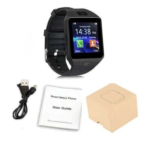 Смарт-часы DZ09 Black: SIM-карта, шагомер, камера 2 Мп, мультимедиа