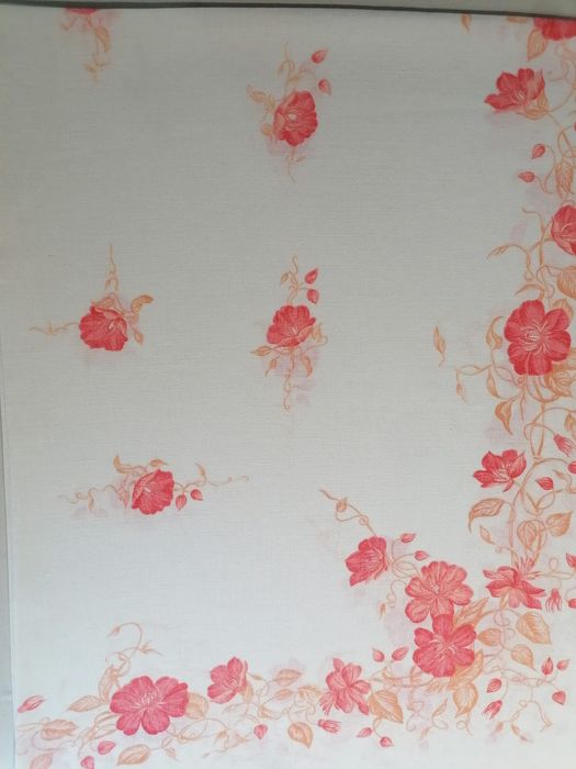 Obrus lniany z czasów PRL