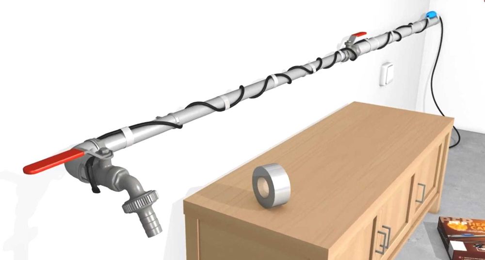 Гріючий саморегулюючий кабель для труб водостоків каналізації атилід