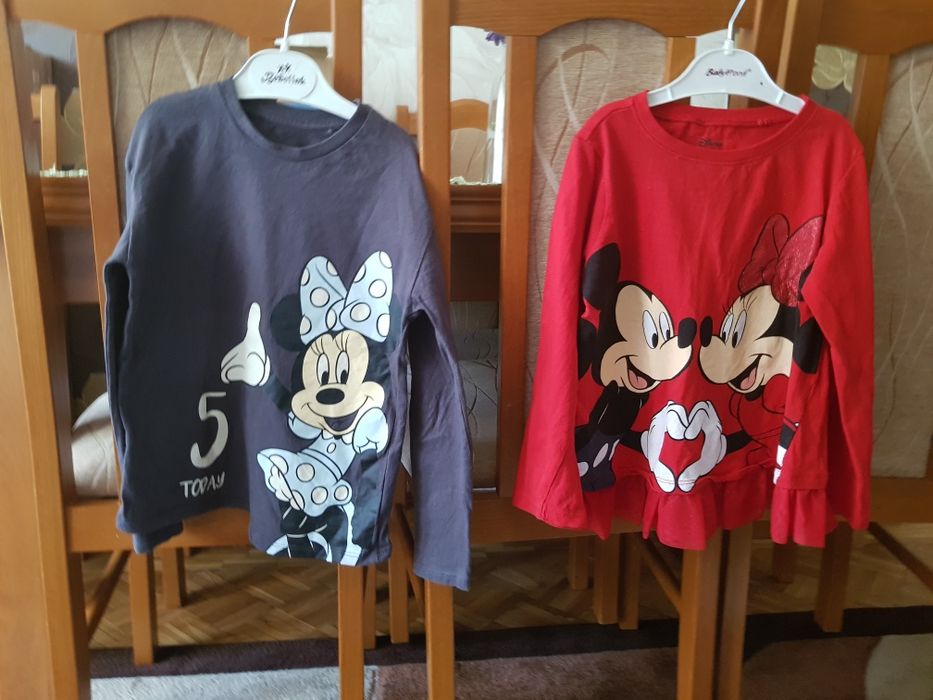 Bawełniane bluzki Minnie Mouse rozm. 116