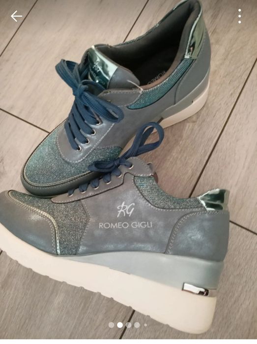 Sneakersy brokatowe Romeo gigli