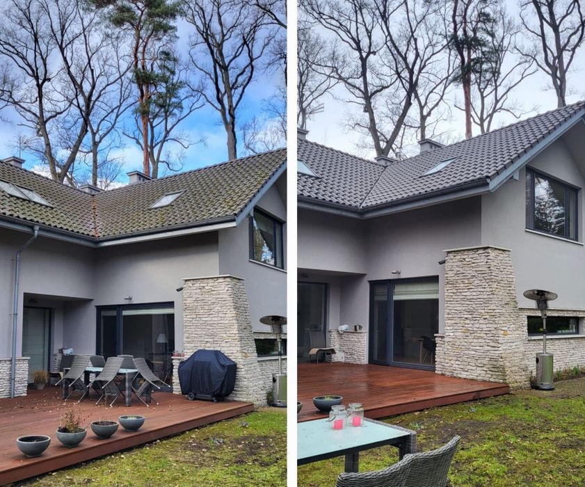 Mycie kostki brukowej, elewacji, dachów.