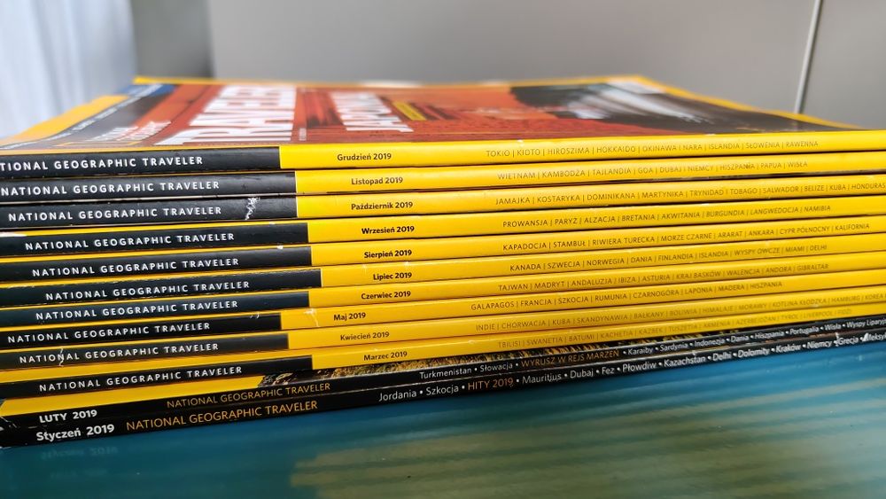 12 egzemplarzy Traveller National Geographic rocznik 2019