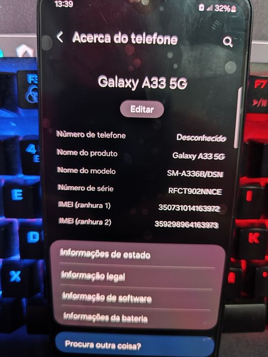 VENDO Samsung a33 5g IMPECÁVEL
