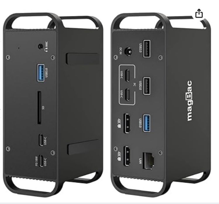 Stacja dokująca MacBook Dual Monitor 14 cali 2 USB C