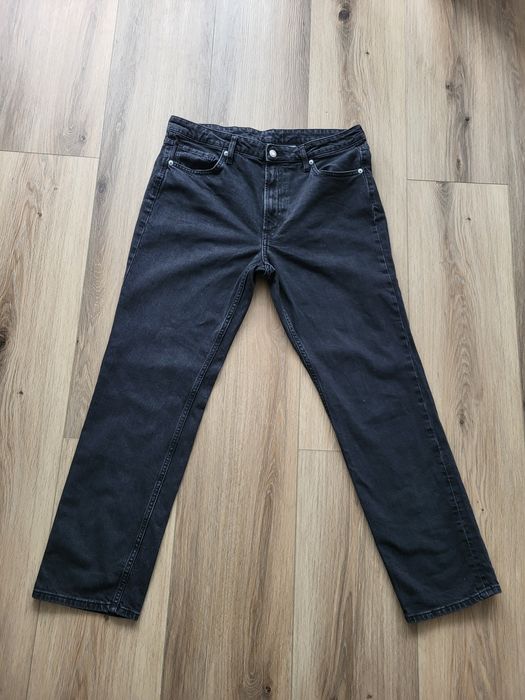 Spodnie damskie jeansowe ciemne h&m