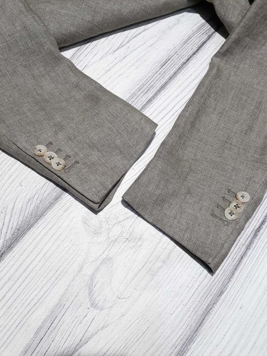 Лляний блейзер Massimo Dutti піджак розмір 54 (XL)