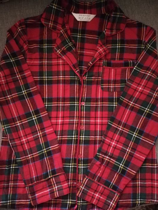 Фланелева новорічна сорочка у клітинку