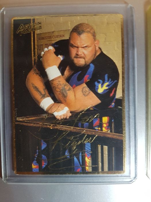 1994 Action Packed WWF #1 Bam Bam Bigelow and #2 IRS Nearly Mint, Plus Others64750891457027121