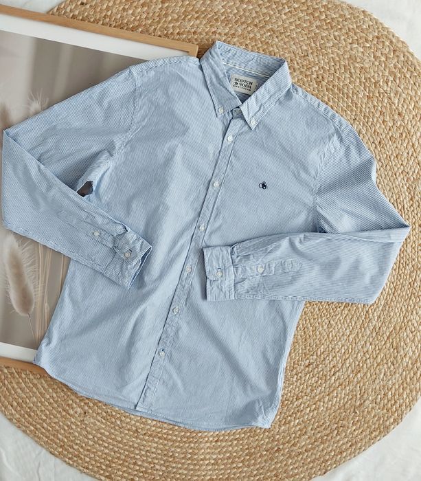 Koszula w paski Scotch & Soda Bawełniana koszula na długi rękaw Casual