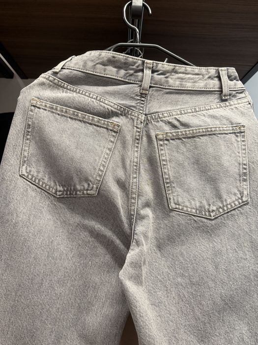 Жіночі сірі джинси wide leg висока посадка zara