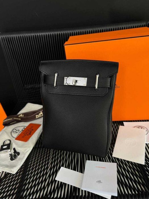 Слинг Hermes плечевая сумка Эрме бананка натуральная кожа Ерме мужская сумка c864