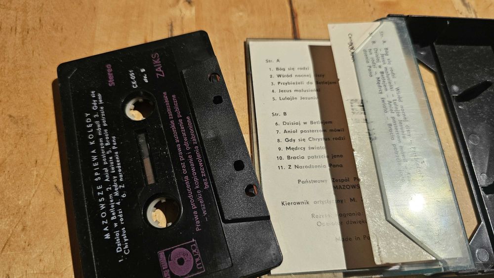 BE 5x Kaseta MAZOWSZE - Śpiewa kolędy i inne [MUZA] magnetofonowa