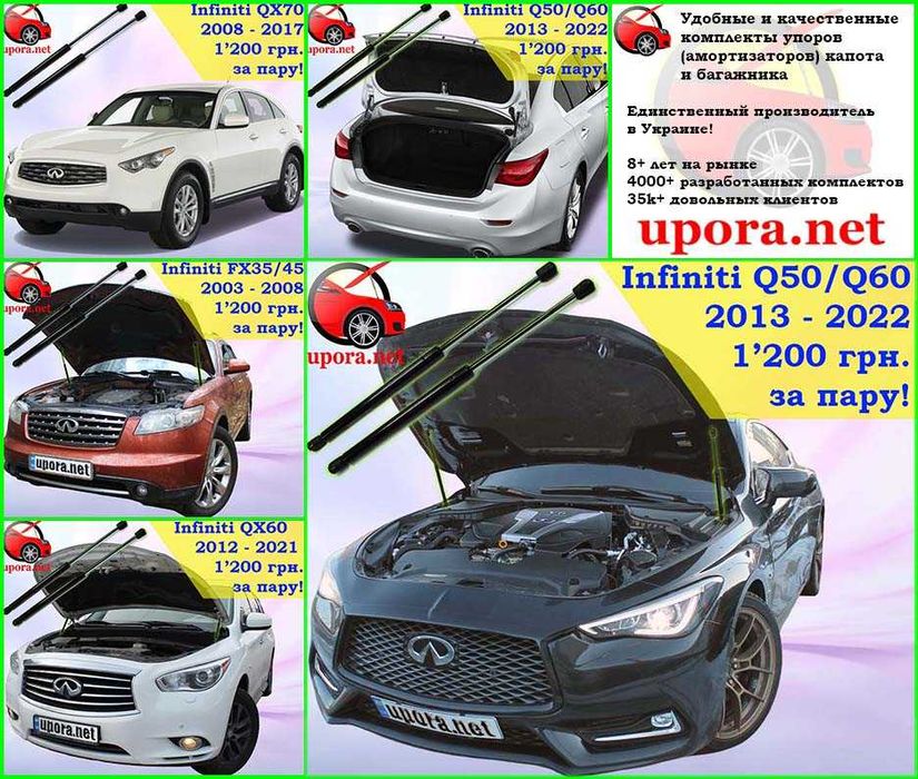 Амортизатор капота / упор Infifiti Q50 Q60 QX60 FX 35 37 45 QX70