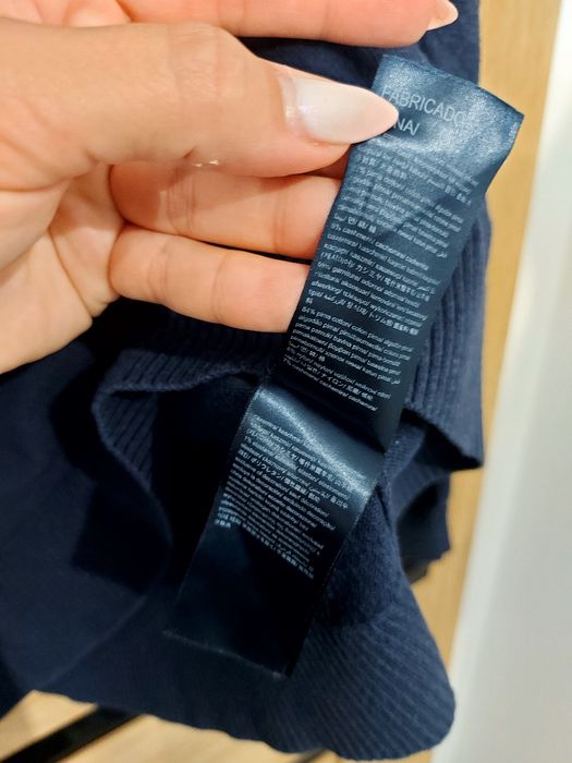 Granatowy sweterek roz M Tommy Hilfiger M Prima Cotton Cashmere