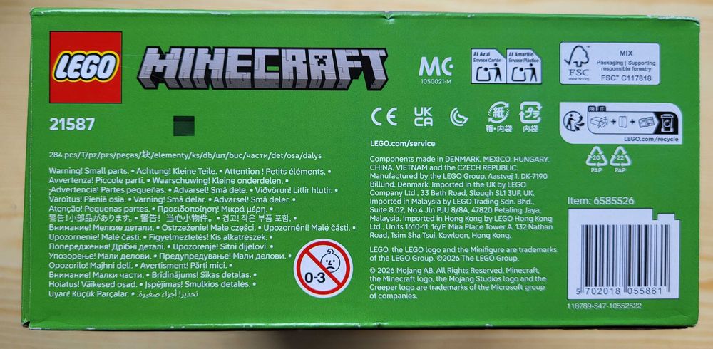 LEGO Minecraft Loch zombie 21587 - NOWE - NAJTANIEJ na RYNKU!
