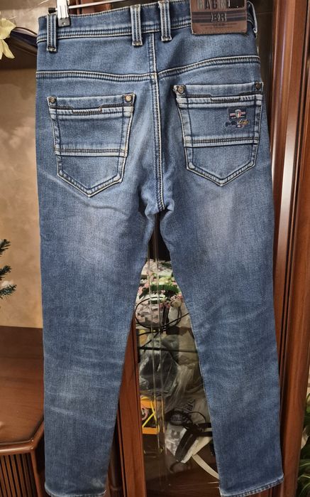 Джинсы мужские теплые на флисе р.29