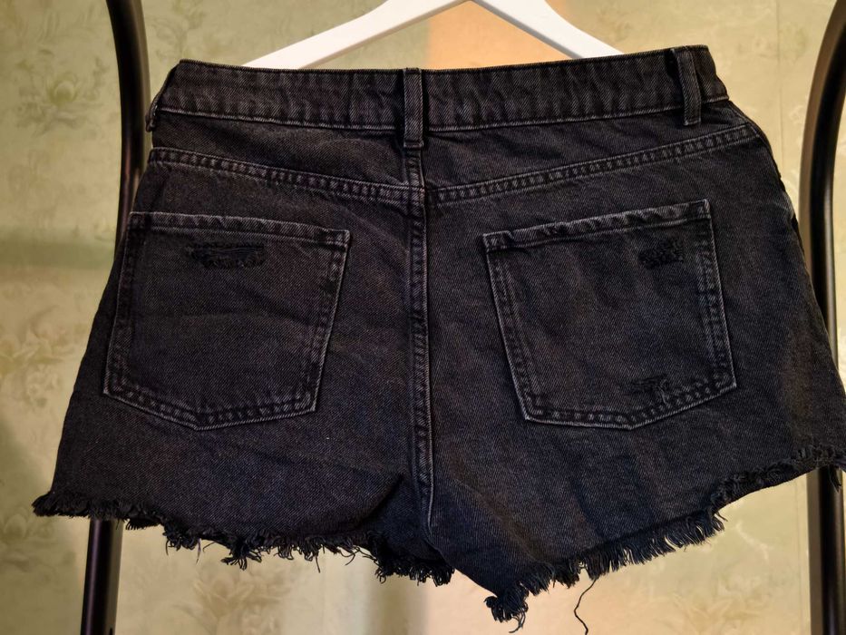 Черные джинсовые шорты м primark