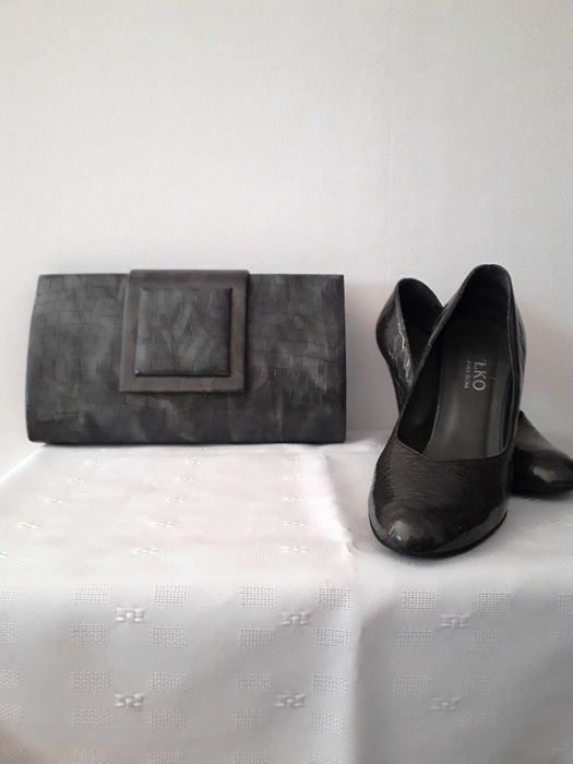 Buty- czółenka ze skóry  (38,5 F)  firmy Ryłko + torebka - komplet