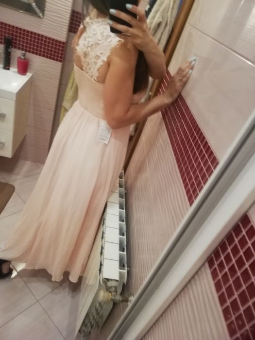 Nowa sukienka zwiewna maxi długa wesele osiemnastka urodziny 38 M s/m