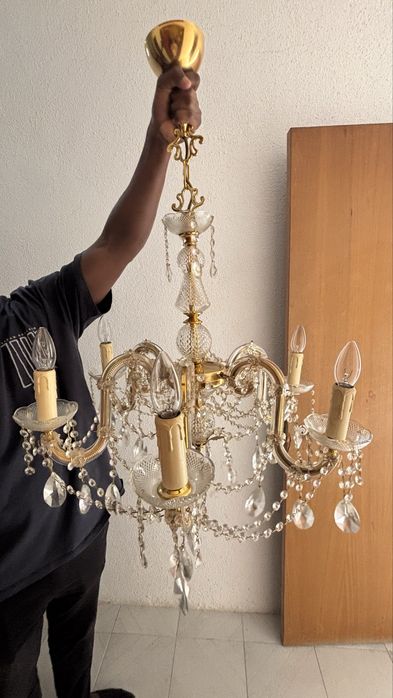 Candeeiro lustre em Cristal