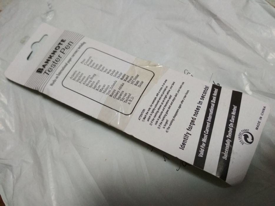 Caneta de teste notas falsas