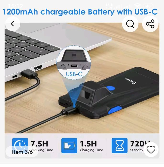 Leitor código barras novo