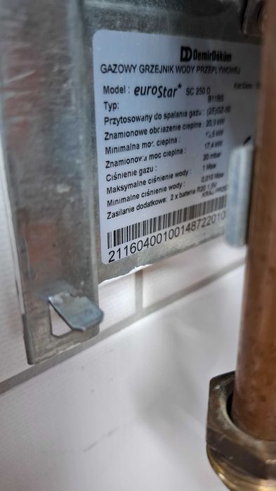 Piecyk Gazowy Junkers Euro Star