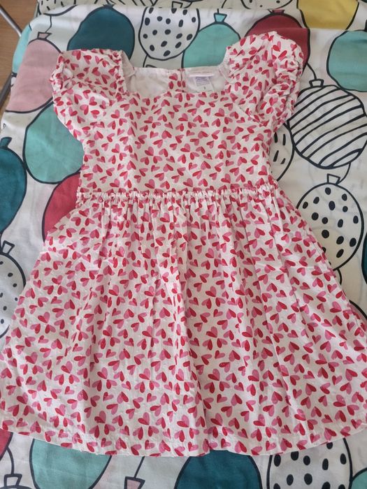 Vestido de algodão corações