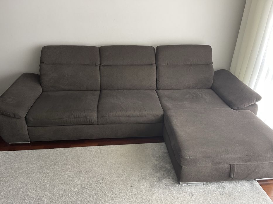 Sofa chaise longue cinza escuro