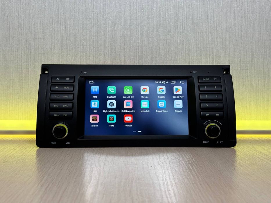 Магнитола BMW Е39,Е53 4/64гб 8 Ядер с Сим Картой 4G с Carplay/Android auto