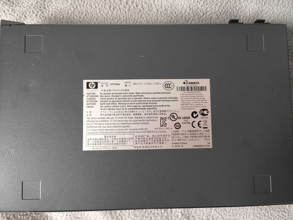 Switch HP ProCurve 2520G POE Zarządzalny Porty SFP