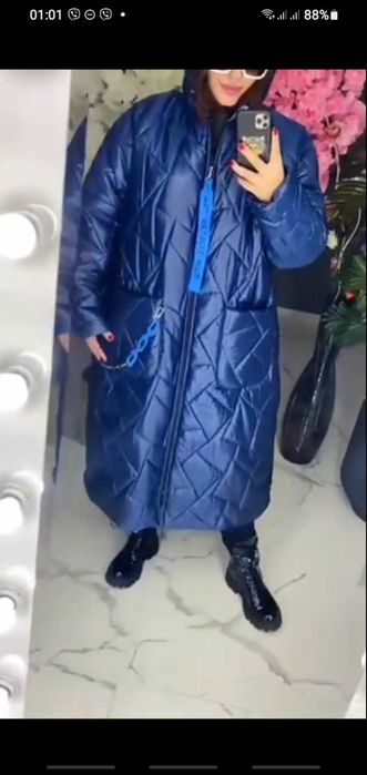 ЗИМНЕЕ ПАЛЬТО, ПЛАЩ, ПУХОВИК, большой размер ,54-56,Турция.